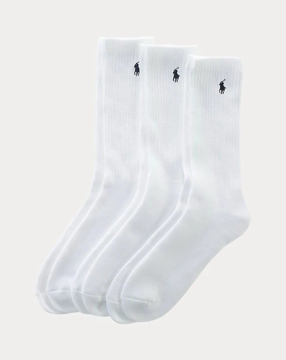 Ralph Lauren Cotton-Blend Crew Sock 3-Pack black pony